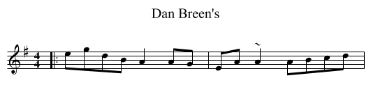 Dan Breen's - staff notation