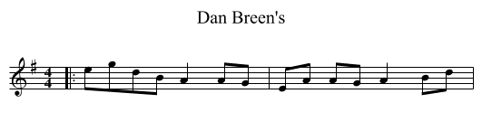 Dan Breen's - staff notation