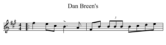 Dan Breen's - staff notation