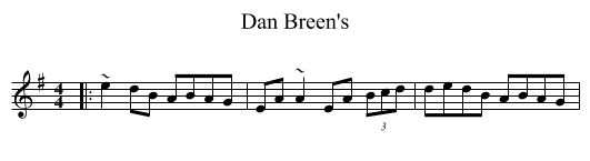 Dan Breen's - staff notation