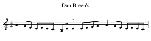 Dan Breen's - staff notation