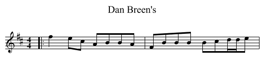 Dan Breen's - staff notation
