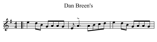 Dan Breen's - staff notation