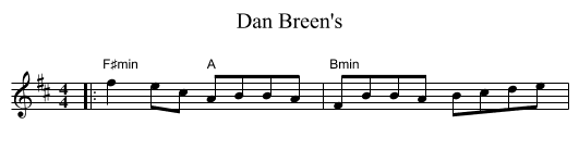 Dan Breen's - staff notation