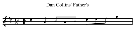Dan Collins' Father's - staff notation