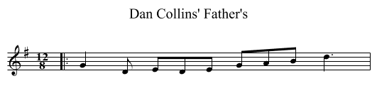 Dan Collins' Father's - staff notation