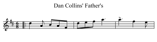 Dan Collins' Father's - staff notation
