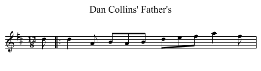 Dan Collins' Father's - staff notation