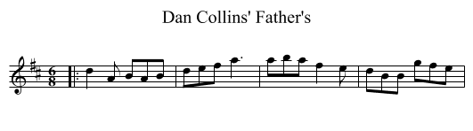 Dan Collins' Father's - staff notation