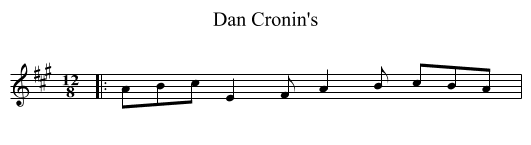 Dan Cronin's - staff notation