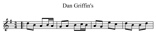 Dan Griffin's - staff notation
