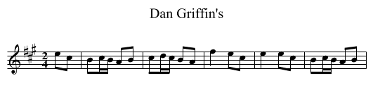 Dan Griffin's - staff notation