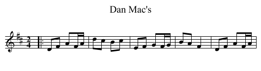 Dan Mac's - staff notation