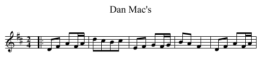 Dan Mac's - staff notation