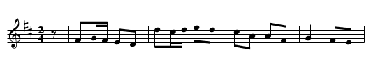Dan O'Connell's Favourite - staff notation