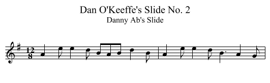 Dan O'Keeffe's Slide No. 2 - staff notation