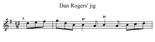 Dan Rogers' jig - staff notation