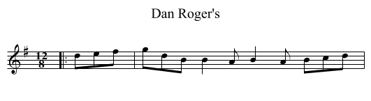 Dan Roger's - staff notation
