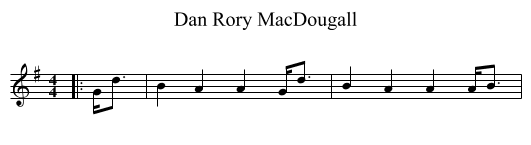 Dan Rory MacDougall - staff notation