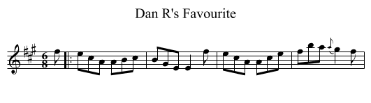 Dan R's Favourite - staff notation