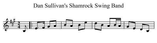 Dan Sullivan's Shamrock Swing Band - staff notation