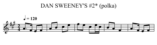 DAN SWEENEY'S #2* (polka) - staff notation
