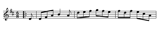 Dan the Cobbler - staff notation