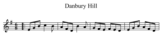 Danbury Hill - staff notation