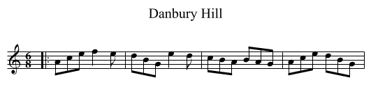 Danbury Hill - staff notation