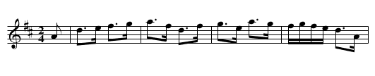 Dance, A  - staff notation