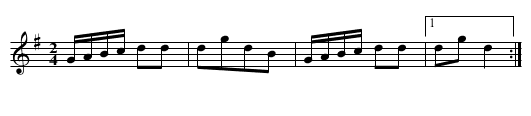 Dance Basse - staff notation