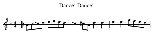 Dance! Dance! - staff notation