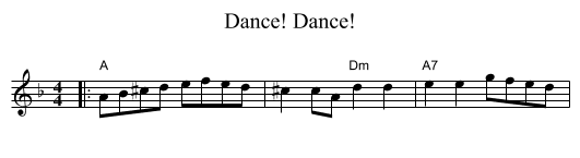 Dance! Dance! - staff notation