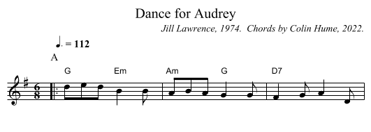 Dance for Audrey - staff notation