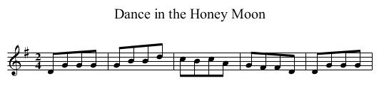 Dance in the Honey Moon - staff notation