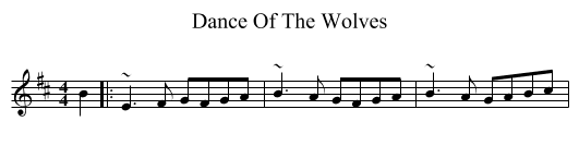 Dance Of The Wolves - staff notation