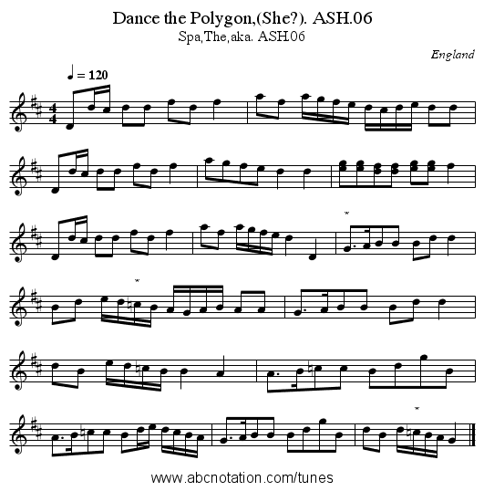 Dance the Polygon,(She?). ASH.06 - staff notation