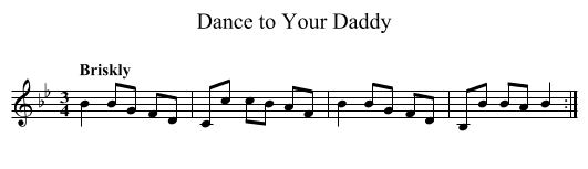 Dance to Your Daddy - staff notation