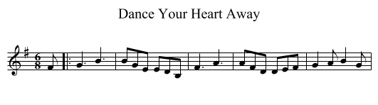 Dance Your Heart Away - staff notation