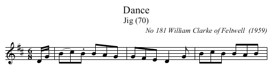Dance - staff notation