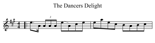 Dancers Delight, The  - staff notation
