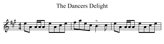 Dancers Delight, The  - staff notation