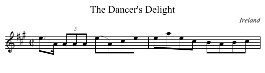 Dancer's Delight, The  - staff notation