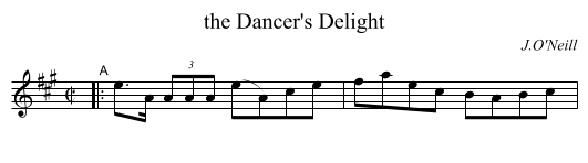 Dancer's Delight, the  - staff notation