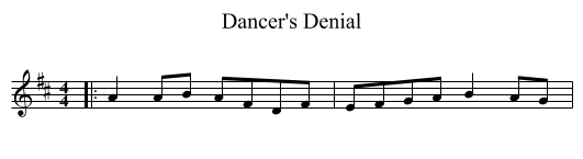 Dancer's Denial - staff notation