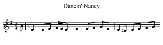 Dancin' Nancy - staff notation