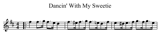 Dancin' With My Sweetie - staff notation