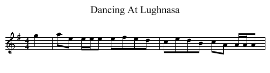 Dancing At Lughnasa - staff notation