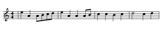 Dancing Bear - staff notation