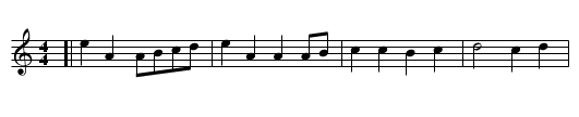 Dancing Bear - staff notation